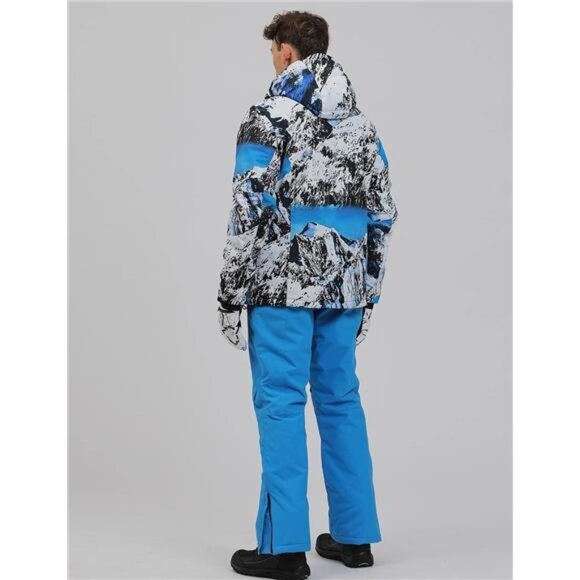 Men's Ski Suit Waterproof Snow Suits Two Piece Snowboard Jacket and Pants Set - Picture 5 of 8